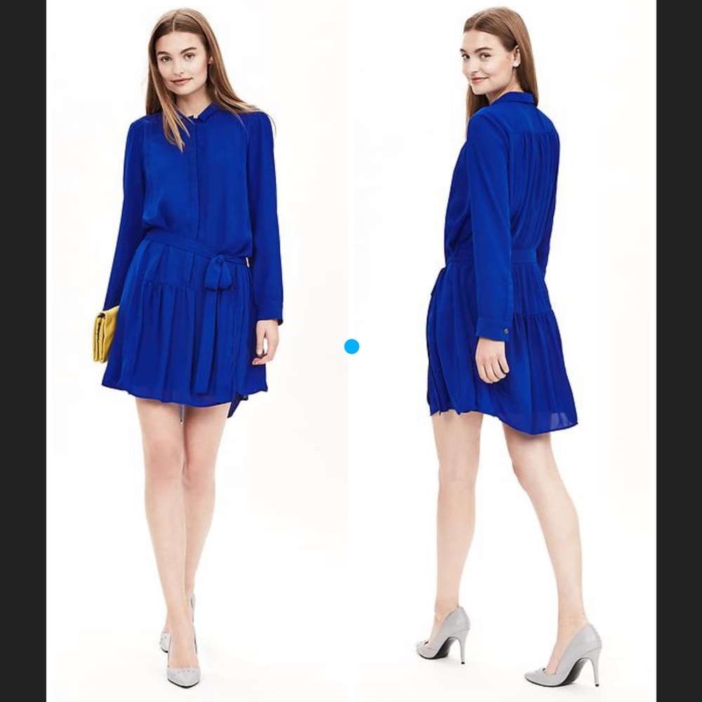 NWT Banana Republic Crepe Shirt Dress